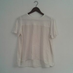 Loft mixed material floaty shirt, M